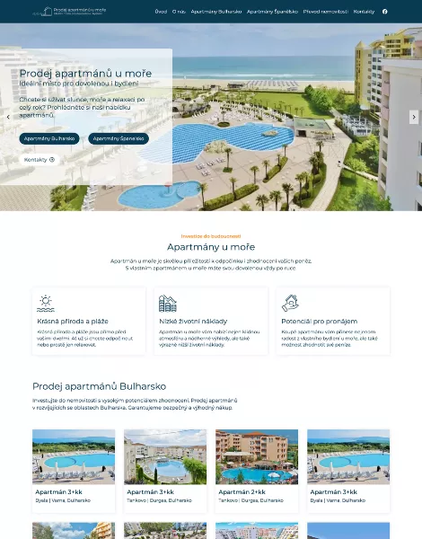 Prodej apartmánů u moře