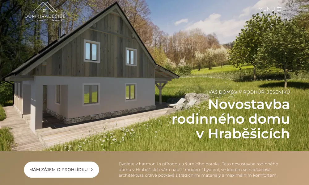 Novostavba rodinného domu v Hraběšicích