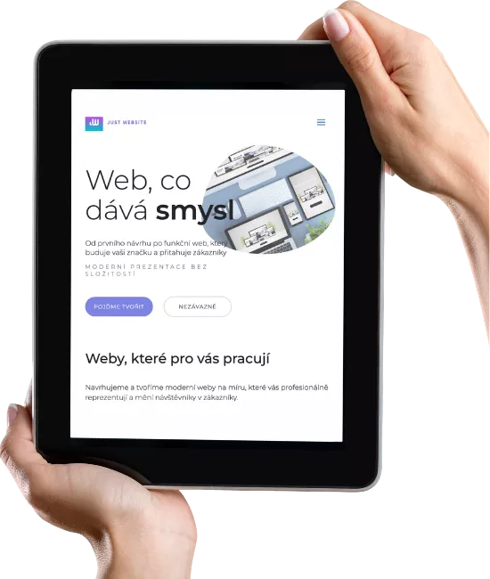 Ukázka responzivního zobrazení webu